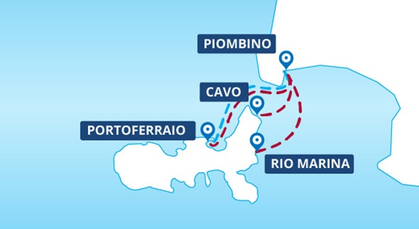Isola d' Elba: salpa con MOby e Toremar